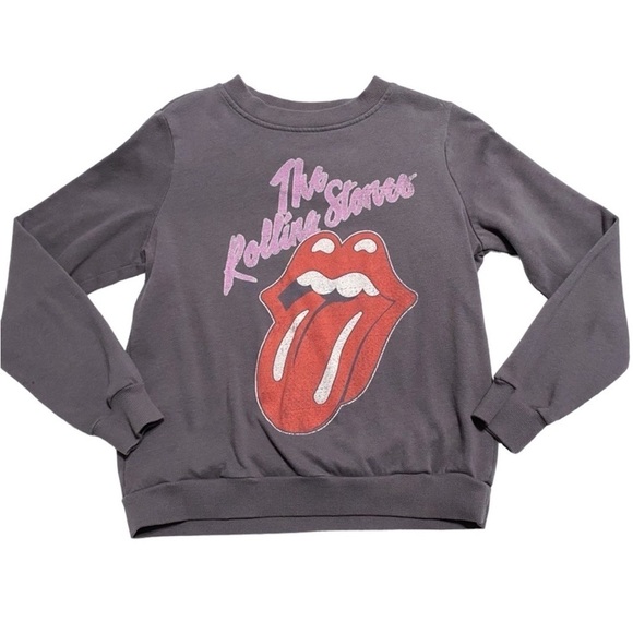 The ROLLING STONE Grey Long Sleeve Crewneck Pullover Sweatshirt Size Large - Picture 2 of 4